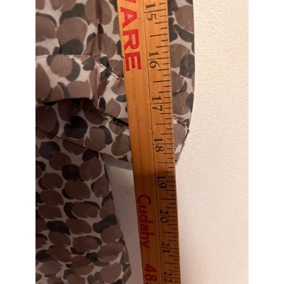 Banana Republic Cheetah Blouse Womens Medium 3/4 Sleeve Brown Print Career - Picture 5 of 9